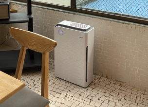 "TAFCO AirSHEL 058 air purifier, front view."