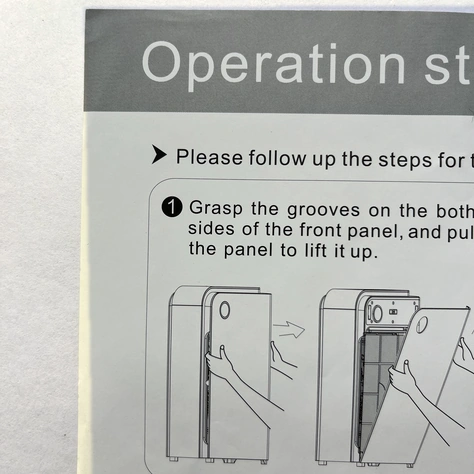 Information sheet, Comes with an Air Purifier